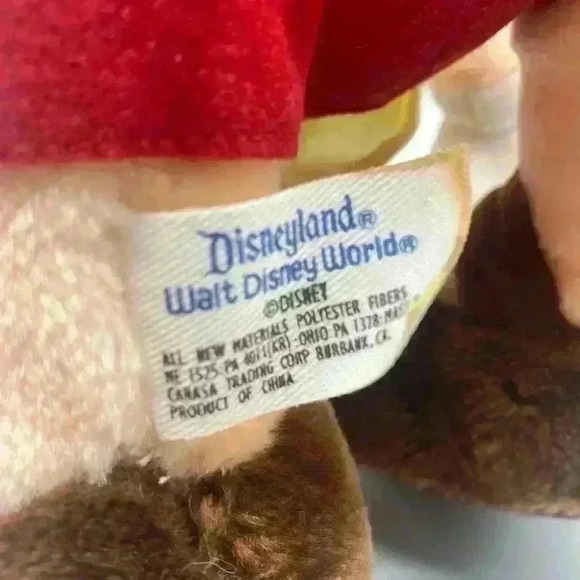 VINTAGE WALT DISNEY WORLD DISNEYLAND PINOCCHIO PLUSH STUFFED SITTING WITH TAG - Picture 8 of 9